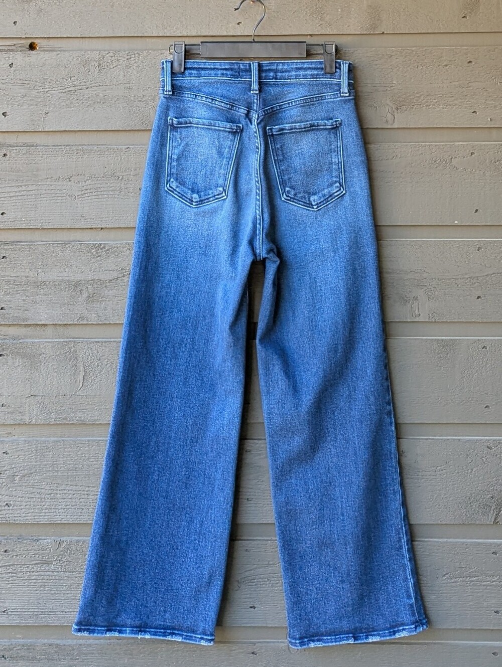 Just Black Denim The Patch Pocket Wide Leg Jeans Size 25 - Picture 3 of 9